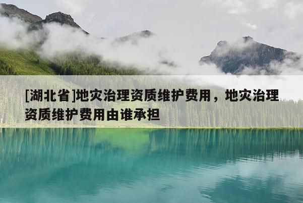 [湖北省]地災(zāi)治理資質(zhì)維護(hù)費(fèi)用，地災(zāi)治理資質(zhì)維護(hù)費(fèi)用由誰承擔(dān)