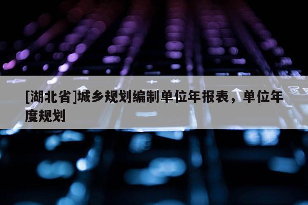 [湖北省]城鄉(xiāng)規(guī)劃編制單位年報表，單位年度規(guī)劃
